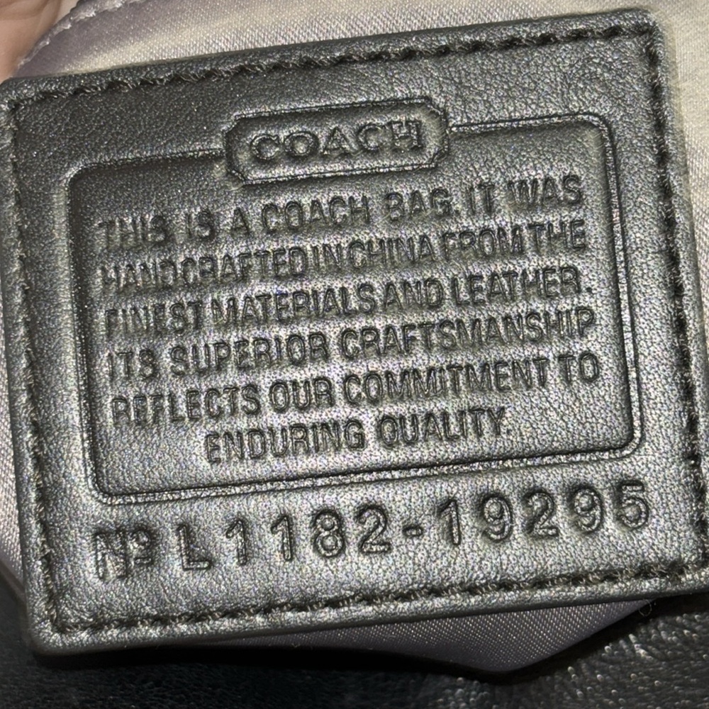 COACH VINTAGE Tote Bag Leather Black Solid Color - Picture 14 of 14